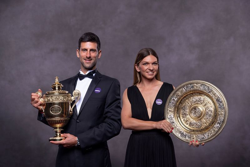 Novak Djokovic (izq.) Y Simona Halep