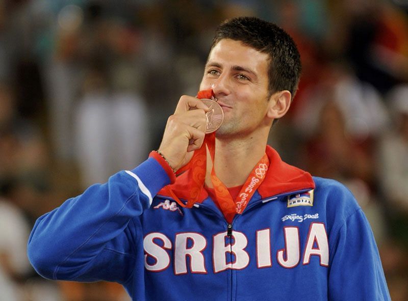 Novak Djokovic vann brons vid OS i Peking 2008
