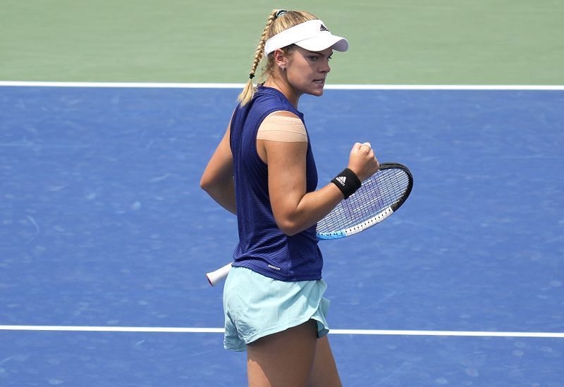 Catherine McNally v akci na Mubadala Silicon Valley Classic