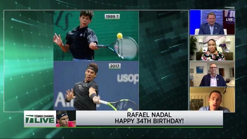 Rafael Nadal på förhand ... 1999 och 2017