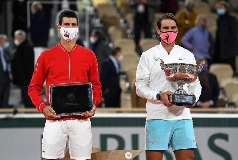 Novak Djokovič a Rafael Nadal na French Open 2020