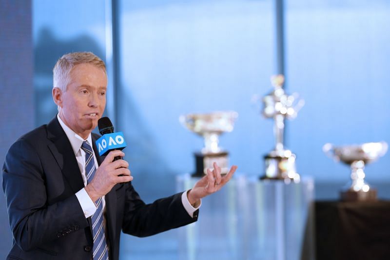Craig Tiley vid Australian Open 2020 -lanseringen