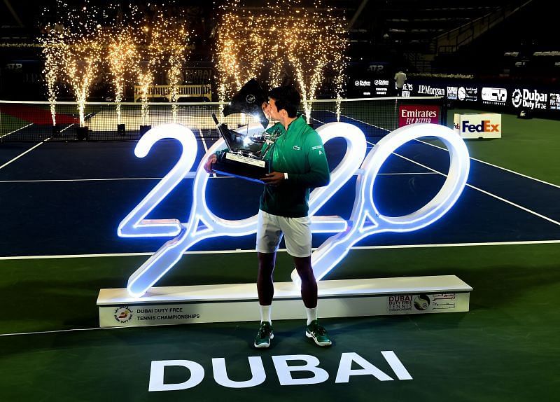Novak Djokovic vann Dubai Duty Free Tennis Championships tidigare i år