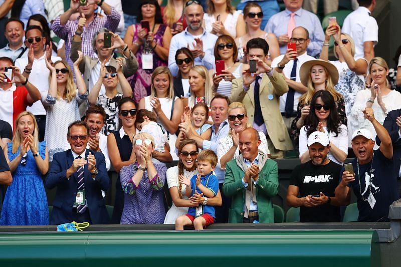 Stefan hejar på Novak Djokovic på Wimbledon 2018