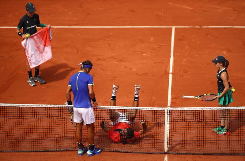 Rafael Nadal y Benoit Paire en el Abierto de Francia 2017