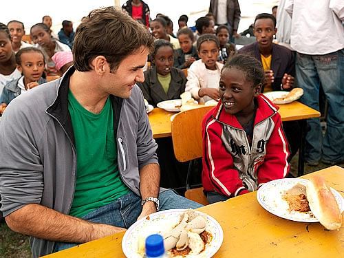 Federer ve své iniciativě prostřednictvím Nadace Rogera Federera
