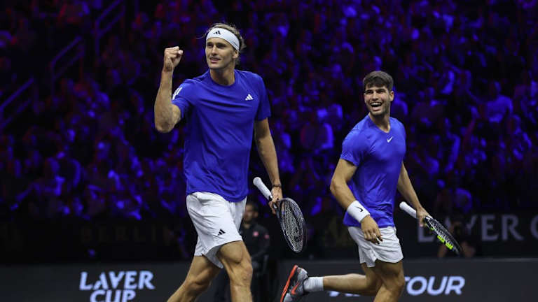 Wereldnummers 2 en 3 Zverev en Alcaraz spelen beiden voor Team Europe tijdens de Laver Cup 2024.