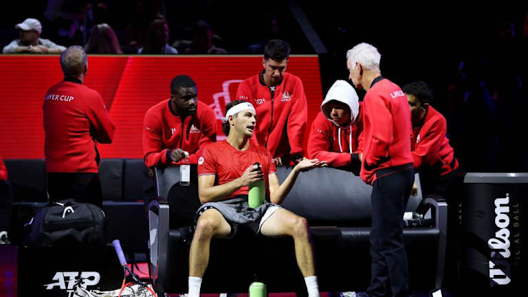 Taylor Fritz kaže da on's enjoyed soaking up McEnroe's expertise at the Laver Cup.