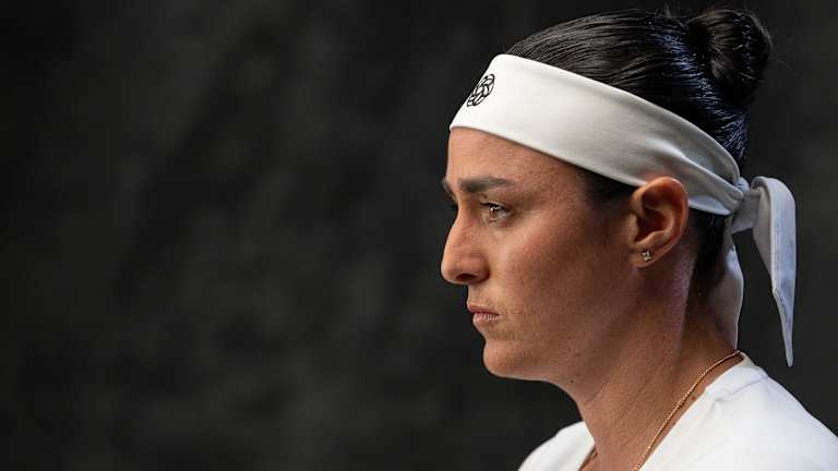 Ons Jabeur pendant Tennis Channel's "Open" shoot at Indian Wells