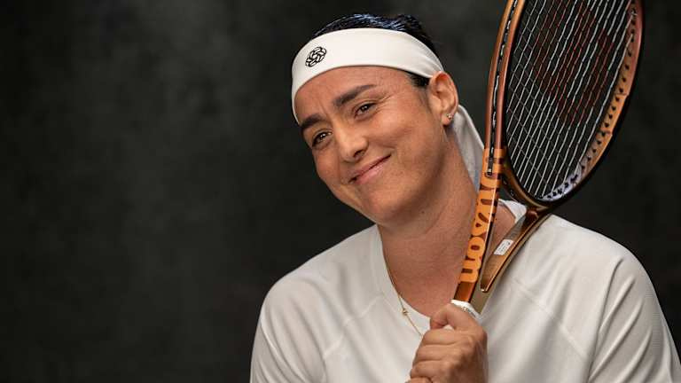 Ons Jabeur pendant Tennis Channel's "Open" shoot at Indian Wells