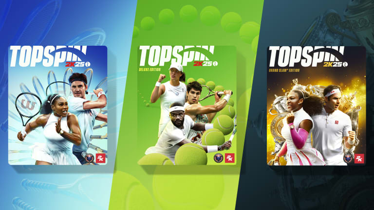 Serena Williams e Roger Federer abbelliscono la partita's Standard and Grand Slam editions, while Iga Swiatek, Carlos Alcaraz and Frances Tiafoe adorn the Deluxe edition.