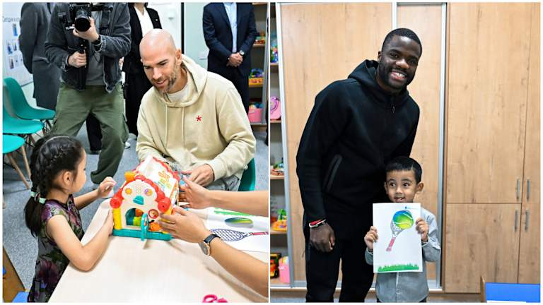 Mannarino et Tiafoe ont rejoint Novak Djokovic, Carlos Alcaraz et Daniil Medvedev qui ont donné de leur temps lors de l'événement ATP à Astana.