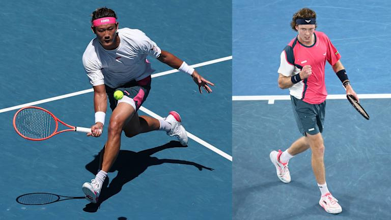 Zhang Zhizhen și Andrey Rublev în K-Swiss
