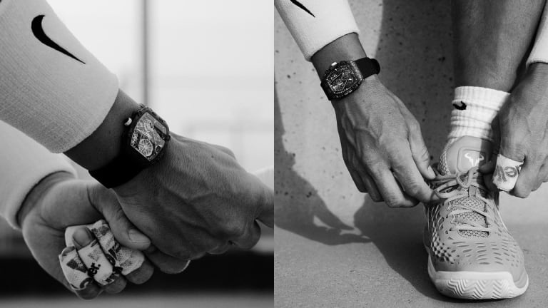 Le nouveau tourbillon volant RM 27-05 de 80 pièces Rafael Nadal a fait une apparition lors du 14 fois champion's brief Roland Garros run.