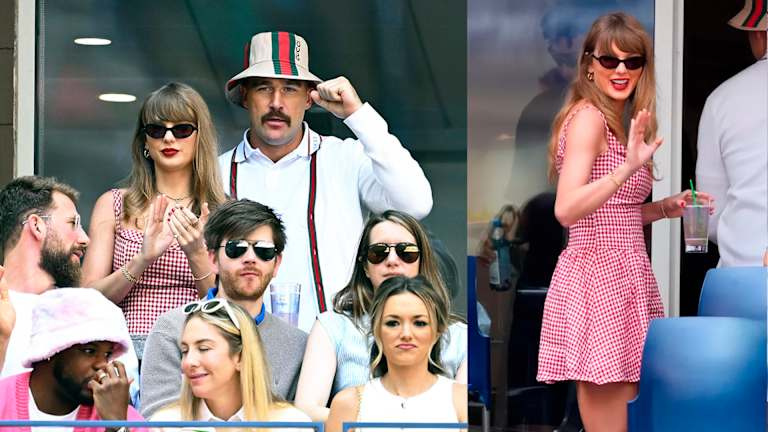 Taylor Swift draagt Reformation op de US Open.