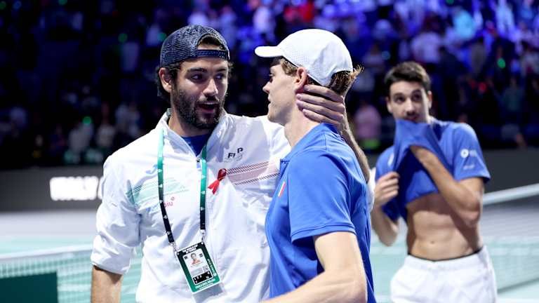 Berrettini et Sinner ont uni leurs forces pour leur pays l'année dernière lors de la finale de la Coupe Davis. 'Je pense que son secret est qu'il a vraiment soif d'amélioration', a déclaré Berrettini.