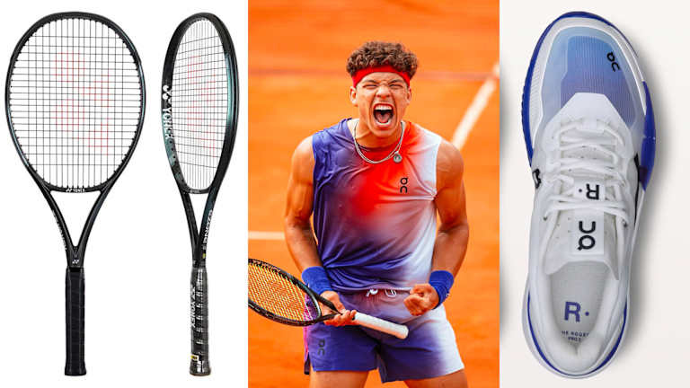 Racheta: Yonex EZONE 98 | Îmbrăcăminte: pe | Pantofi: pe Roger Pro 2